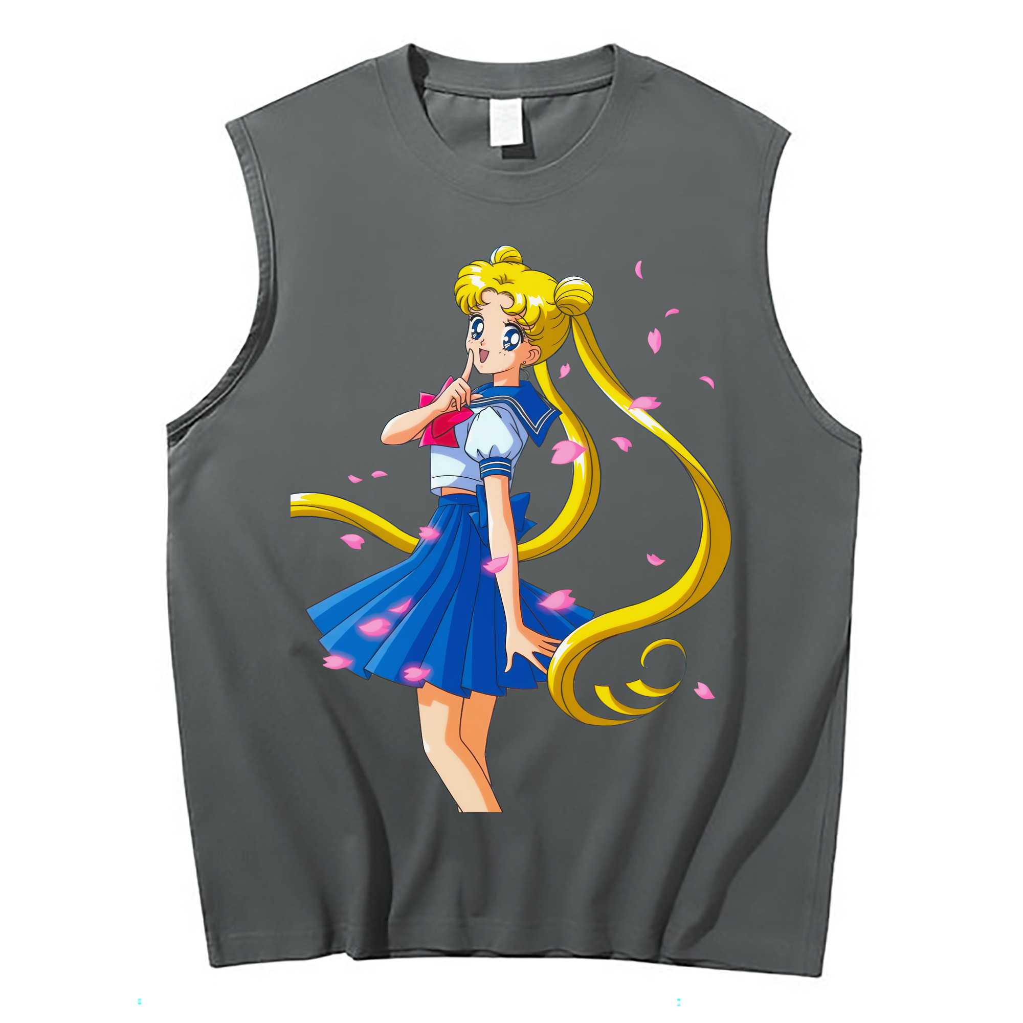 （画像用） 美少女戦士セーラームーン 愛野 美奈子 あいの みなこ Sailor Moon Aino Minako コットン100％タンクトップ（フロントプリント）